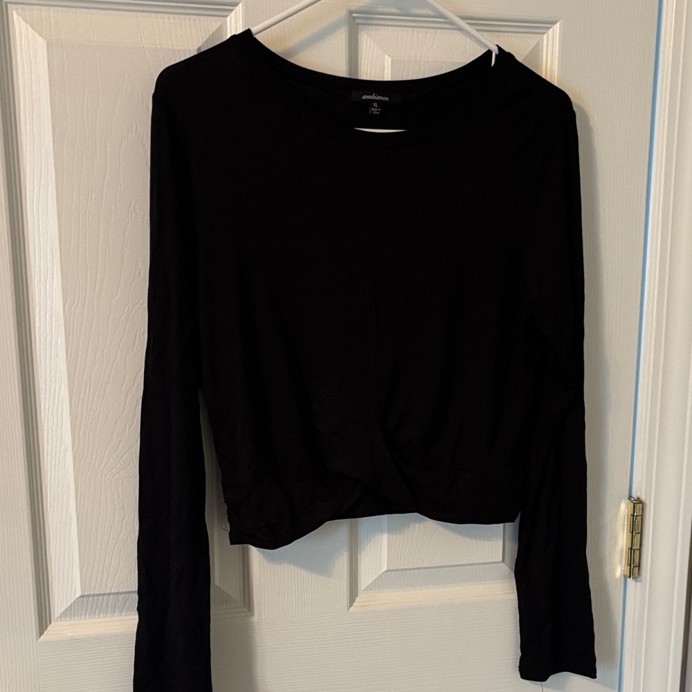 Twist front crop top